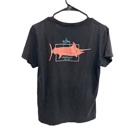 Guy Harvey Originals Crewneck Short Sleeve Graphic Tee Black Sz Large Fishing - Picture 1 of 8